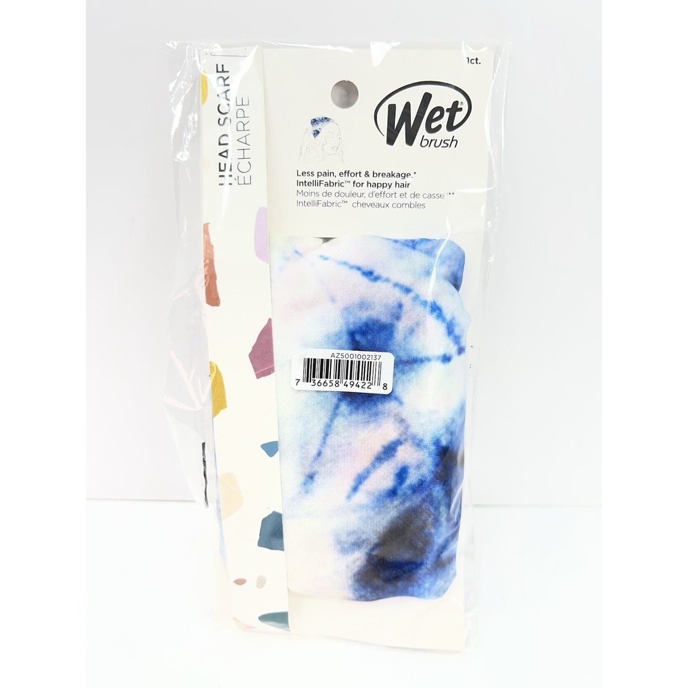 One Wet Brush Head Scarf IntelliFabric  Ocean Tie Dye Versatile Styling
